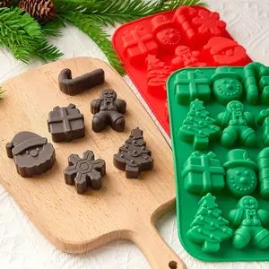 Valentine'S Day Chocolate Molds, 2-Pack Silicone Candy Molds Elderly/Tree/Snowman Gingerbread Man Baking Molds for Jelly, Candy, Ice Cubes, Wax, Scented Candles, Handmade Soaps, Day, Valentine'S Day, Father'S Day, Mother'S Day