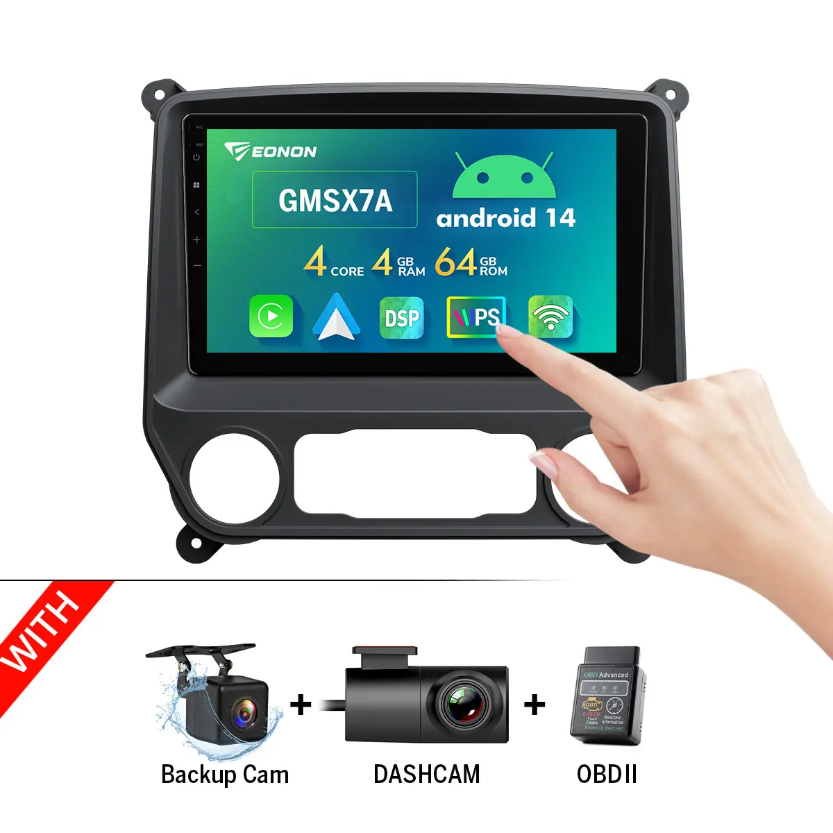 GMSX7A+DashCam+OBDII+Backup Cam