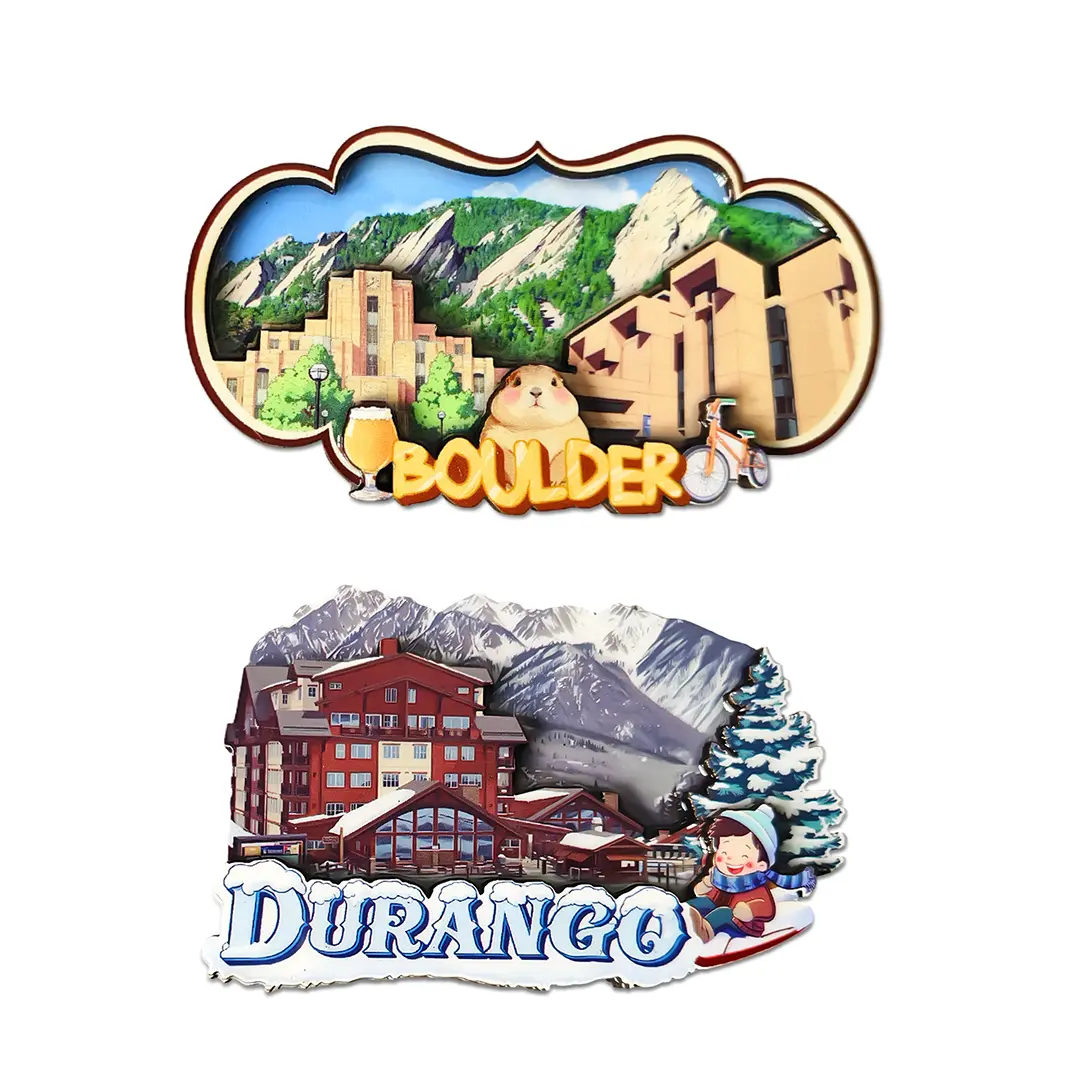 Durango, Colorado — American Fridge Magnet, suitable for indoor decoration; personalized fridge magnet; ideal for kitchens, offices, whiteboards, storage cabinets, and more; DIY fridge magnet