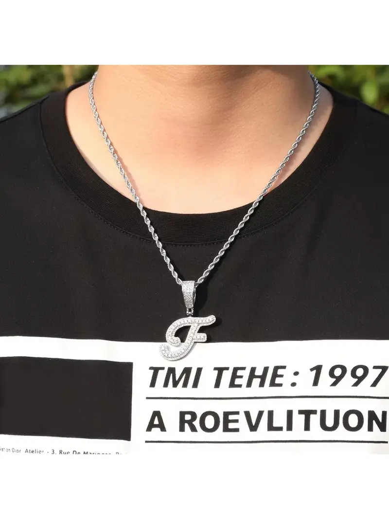 stussy silver alphabet pendant - TikTok Shop