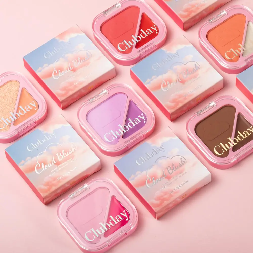 Multi color powder paste red cheek plate, Cosmetic - Beauty Cosmetics waterproof, sweat resistant, slippery texture, easy to color, high color rendering, sweet and natural color overlapping, suitable for all skin types to meet daily and special occasions