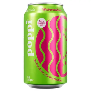 Poppi Prebiotic Soda, Watermelon, 12 oz (Pack of 12) Poppi Prebiotic Soda, Watermelon, 12 oz (Pack of 12)