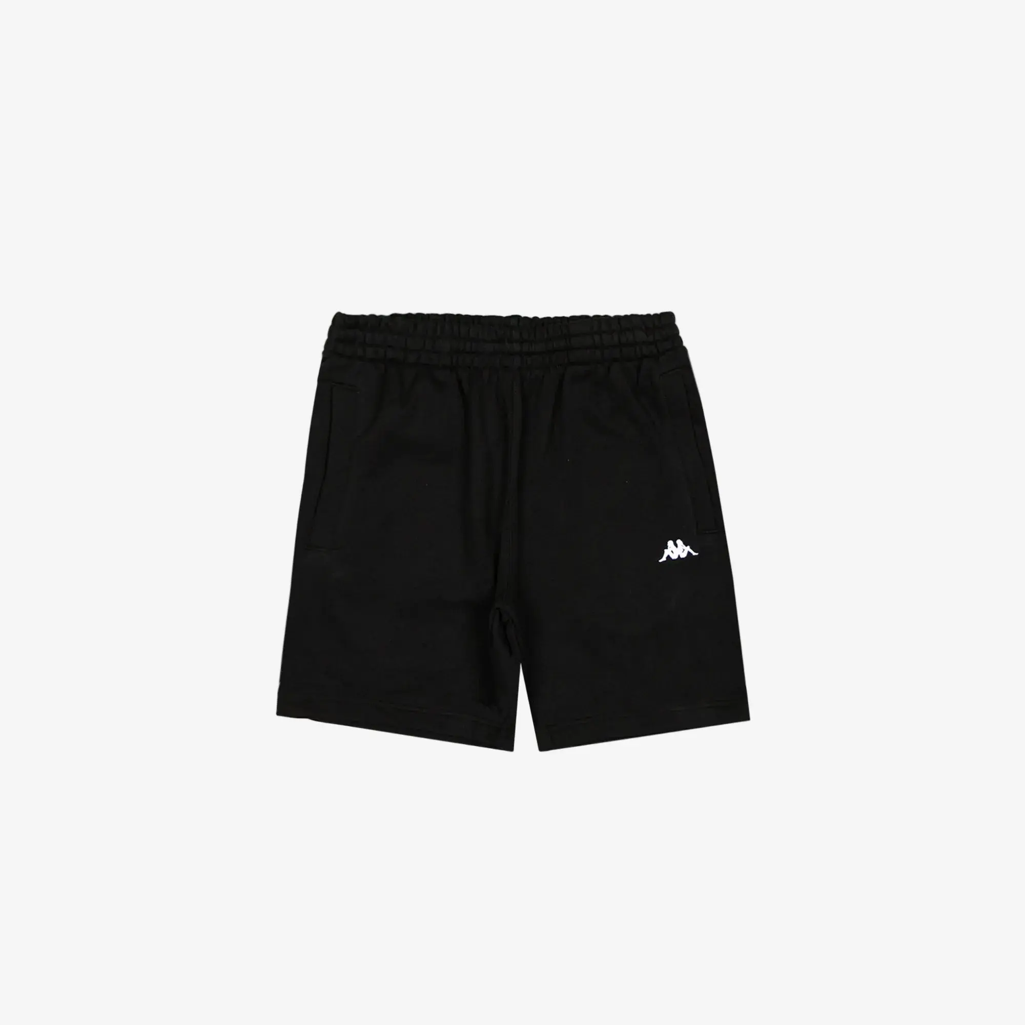 Authentic Men's Negy Shorts - Black, White, Embroidered, Ribbed, Elastic Waist, Menswear Bottoms with Pocket