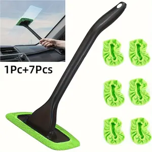 8-Piece Car Cleaning Kit, Windshield Cleaner Tools, Window Washer, Reusable Car Interior Pads, Mirror Wiper, Handheld Cloth, Car Cleaning Supplies