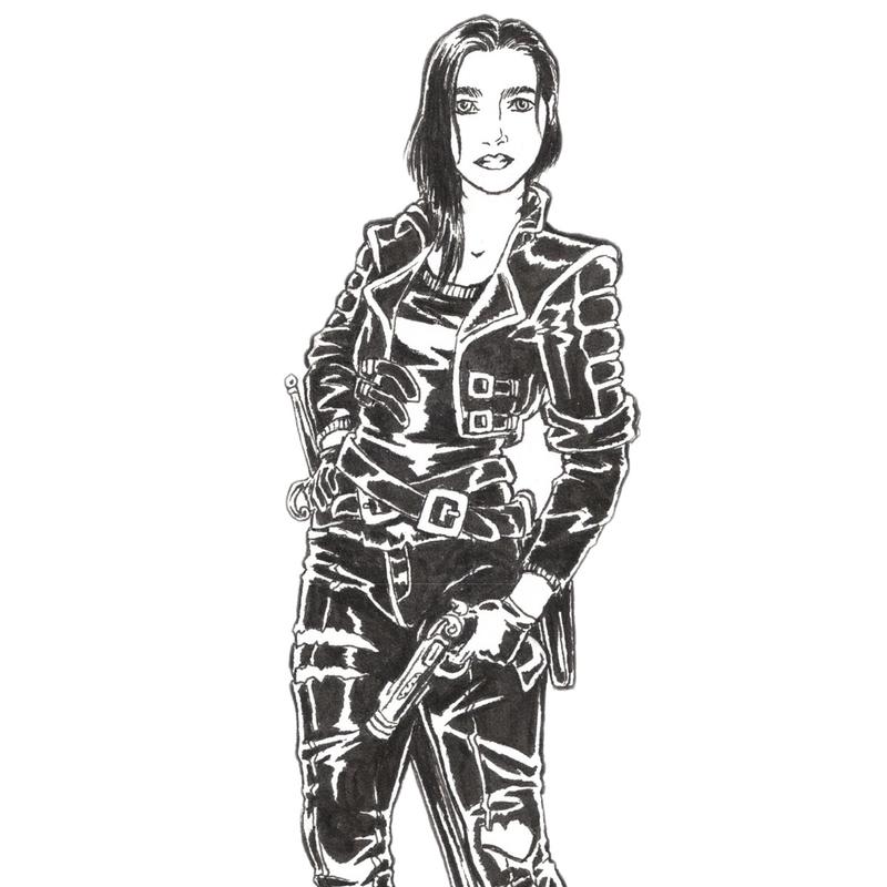 Violet Bast Sketch - Custom Illustration Made to Order Artistic Decor Poster Artwork