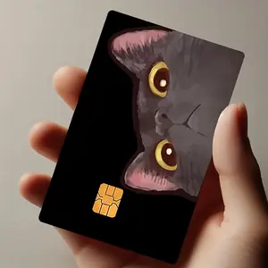Cute Anime Cat Card Skin Stickers for Bank Credit Debit Transportation Room Keys Card Decals
