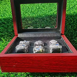 NATIONAL FOOTBALL CHAMPIONSHIP RING 2001 2003 2004 2014 2016 2018 6-time ,CHAMPIONSHIP RINGS WITH WOODED BOX GIFT FOR CHRISTMAS BIRTHDAY MEN'S BOYS WOMEN
