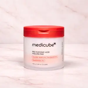 70 Count Medicube Red Succinic Acid Peeling Pad, Pore Minimizing Acne Treatment Toner Pads