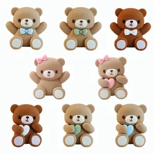 3D Bear Cake Topper Wedding Cake Topper for Baby Shower & 1st Birthday Party Boy Girl Gender Reveal Cake Decorations Party Supplies