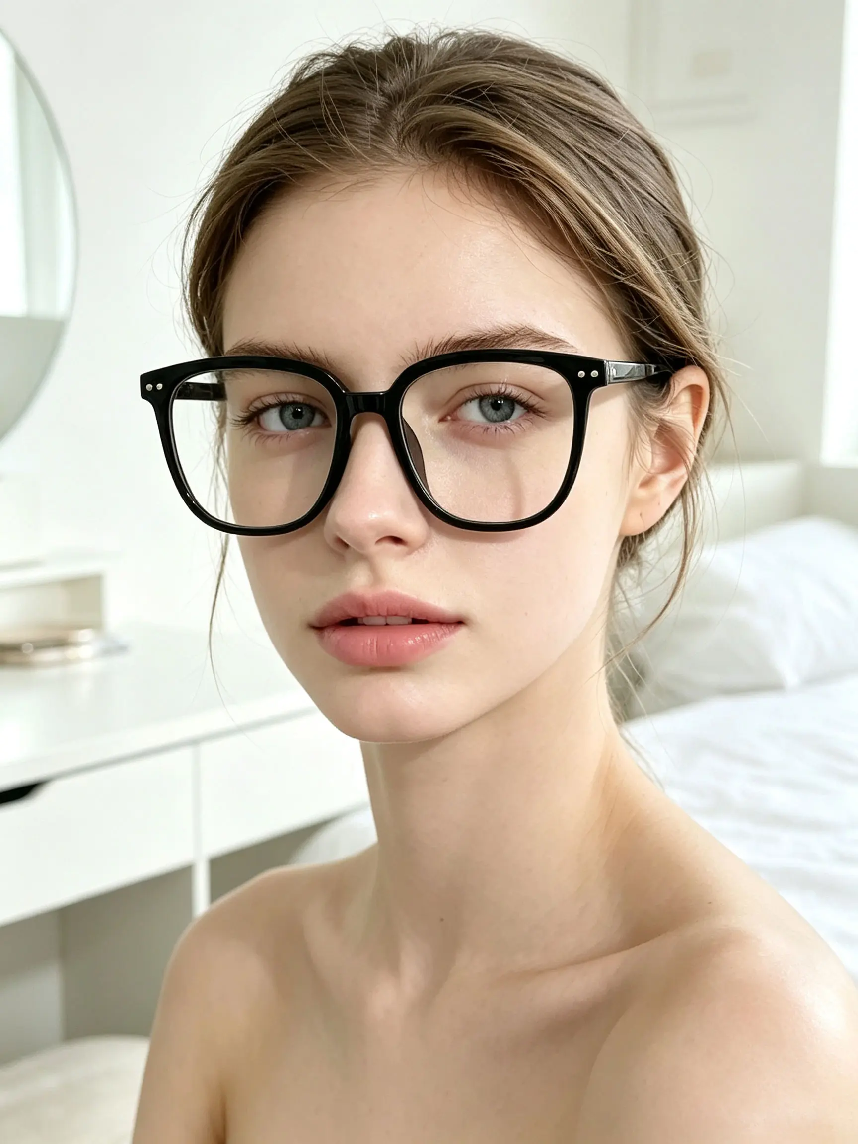 Square Blue Light Blocking Glasses Unisex 2-Pack - Full Rim Plastic Frames, Glossy Black & Clear Rivet Style, Minimalist Vintage Look for Office and Travel, Makeup-Free Daily Eyewear, Summer Essential