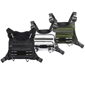 Men's Multifunctional Running Chest Bag, Waterproof Lightweight Tactical Vest, Extra Storage Space, Suitable for Cycling & Exercise