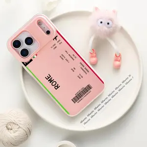PIKPAKA plane travel ticket italy Phone Case For IPhone 17 16 15 14 13 12 11 Pro Max Plus Mini Case Luxurious Jelly-like materialFashionable Durable  Crystal Clear Uniquely Stylish Shock-Absorbent & Scratch-Resistant for a Perfect Fit