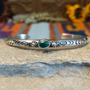 Malachite Cuff by Fred Guerro Jr. SWSG-BRC-0042