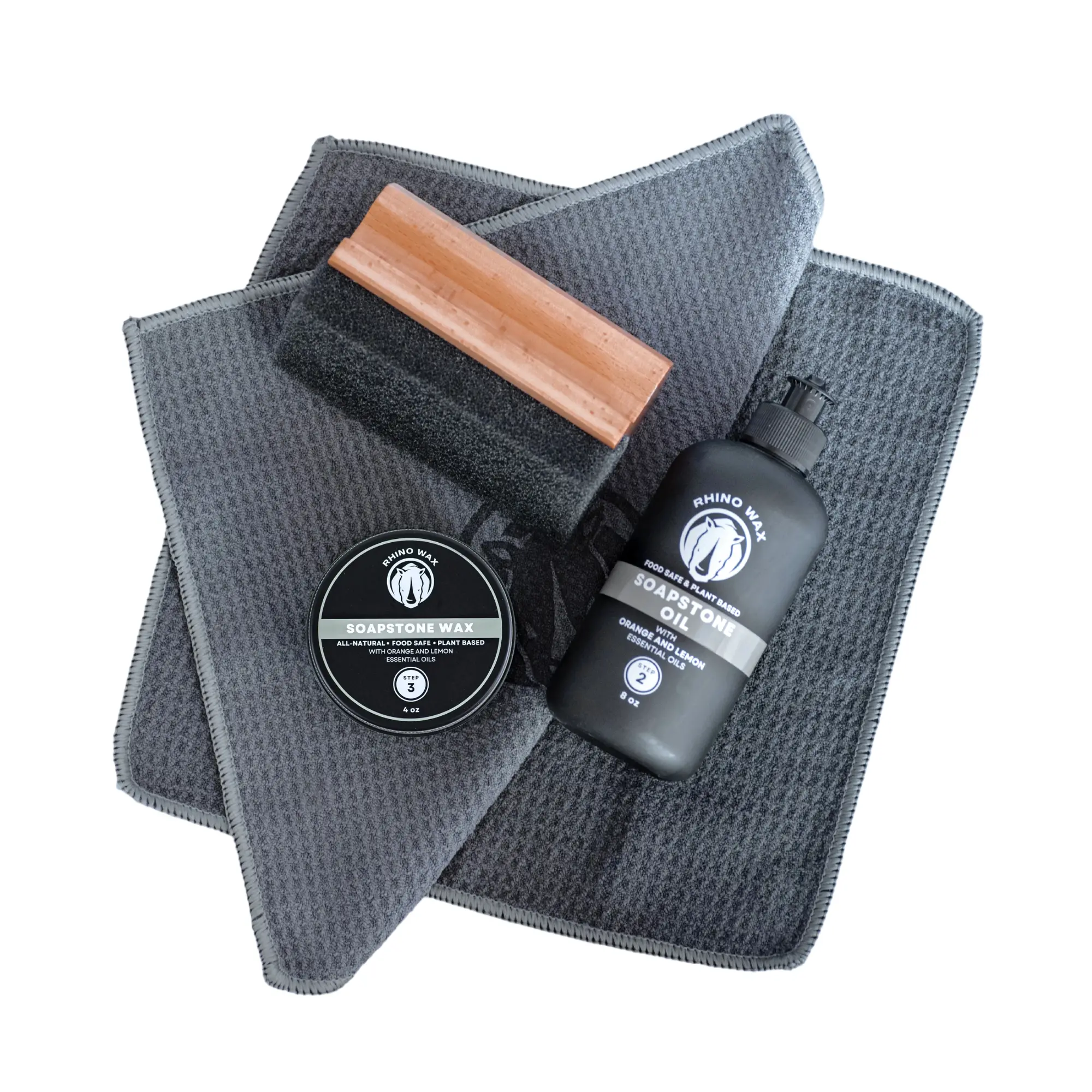 Rhino Wax Soapstone and Natural Stone Countertop Maintenance Kit
