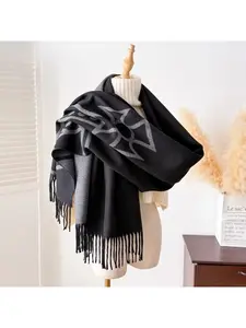 2026 New Double Sided Imitation Cashmere Scarf  Women Autumn and Winter Thick Warm Scarves with A Stylish Exterior Shawl