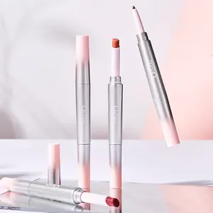 Double-Headed Lip Liner & Lipstick 2-in-1 | 6 Bold Matte Shades for Long-Lasting 3D Plump Lips & Sharp Contouring | Create Intense, Smudge-Proof Matte Lips with Precision Application | Pro Makeup Tool for Effortless Bold Glam Looks