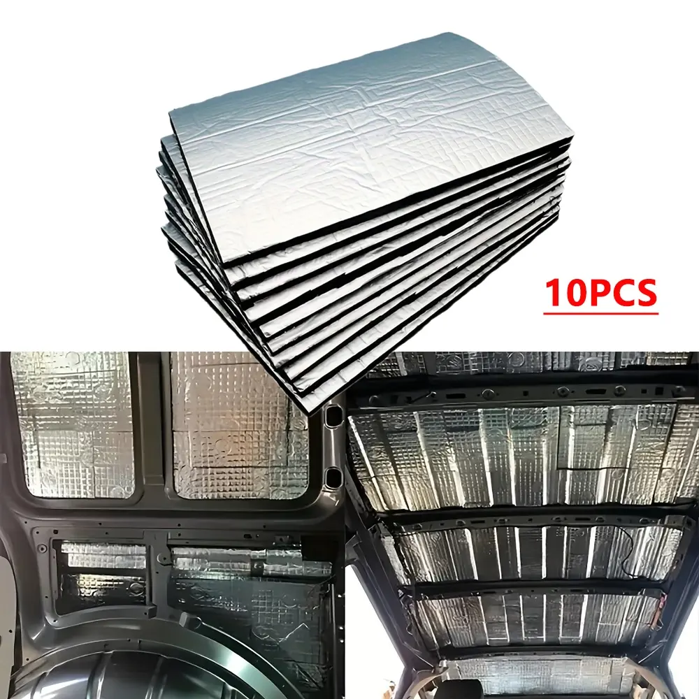 10 Pcs Car Sound Deadening Mat, Automotive Sound Insulation Material, Auto Audio Sound Dampening Pad, Car Soundproofing Accessory, Car Interior Accessory, Car Accessories