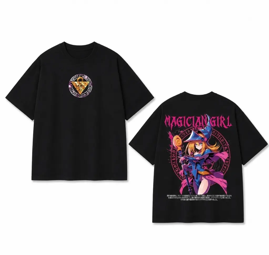 Dark Magician Girl Yu-Gi-Oh! Anime T-Shirt - Streetwear Graphic Oversized Tee