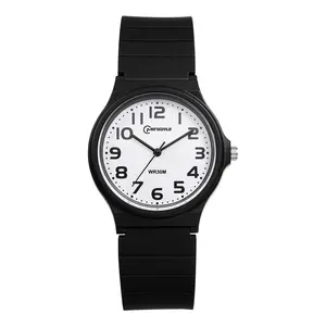 OIDEA Ultra-Slim Analog Quartz Watch - 1 ATM Waterproof, Round Face, Bold Dial, Easy-Read Arabic Numerals, Soft Silicone Strap with Adjustable Buckle, Stainless Steel Accents, Teenage Boy Gifts,summerwins