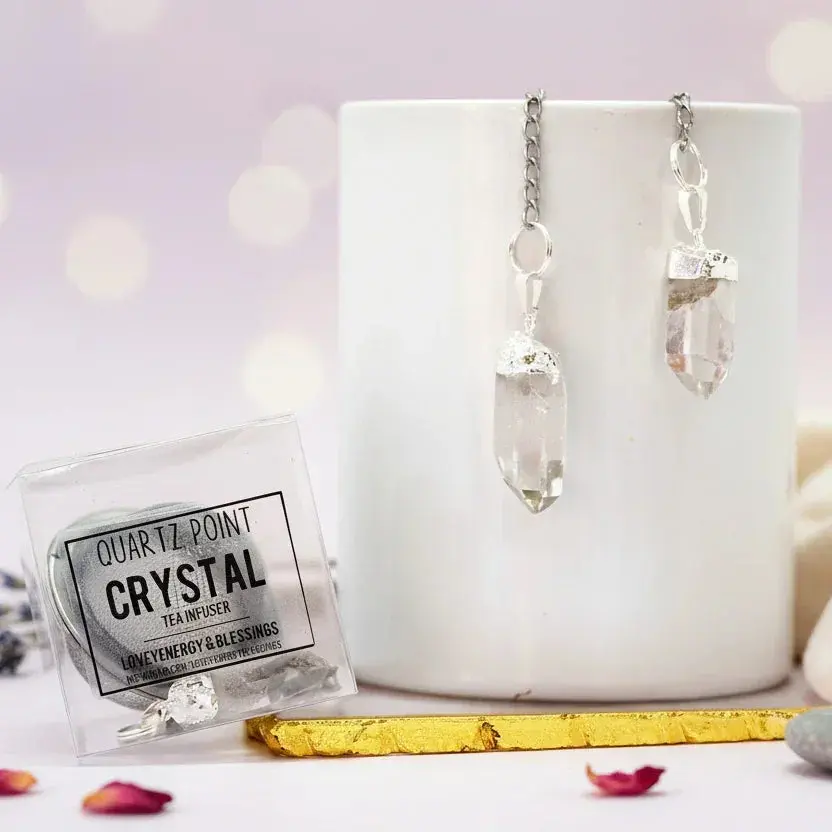 Clear Quartz Crystal Tea Infuser