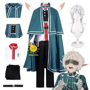 Anime Sylphiette Cosplay Mushoku Tensei Jobless Reincarnation Cosplay Costume Sylphy Uniform Cloak Wig Halloween Party Cos Women