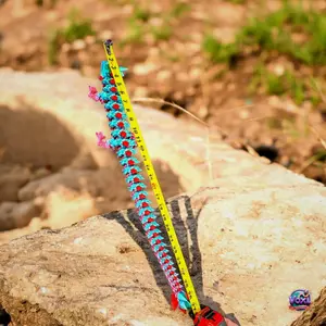 28 Inch Articulated Dragon Sculpture: Rainbow PLA Flexi Dragon, Crystal Spine