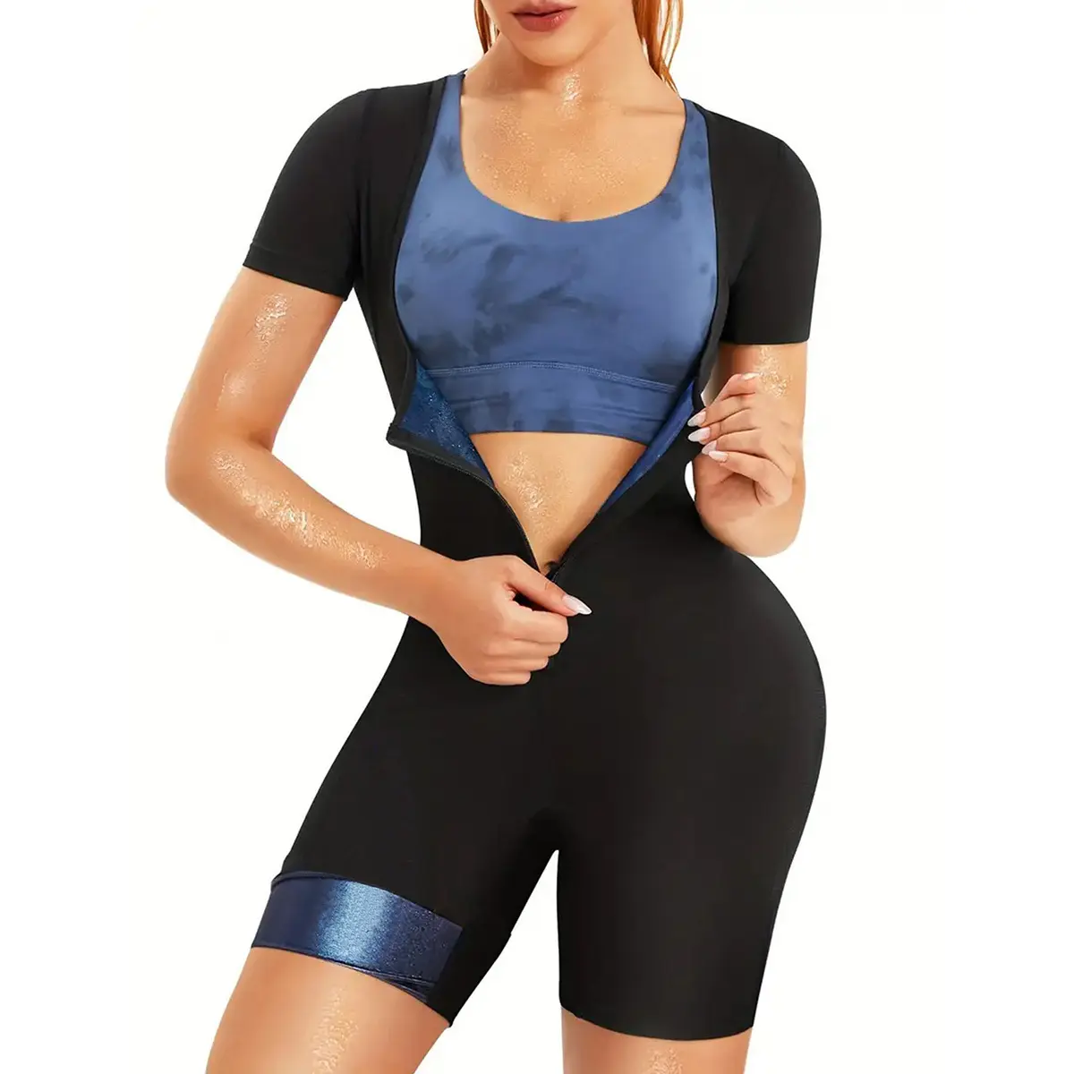 Women's Casual Short Sleeve Yoga Jumpsuit Comfort Sport Onesie