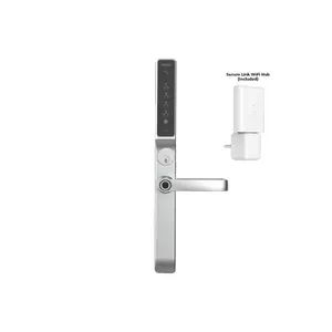 Lockly Guard PGD238LE Defender 238LE Door Hardware Exit Trim Lever Set - 1 5/8"-2 3/4" Biometric Smart Door Security Lock with Fingerprint Reader, RFID, Wi-Fi-Bluetooth App, Digital Keypad, Electronic Code Lock, Lifetime Technical Support