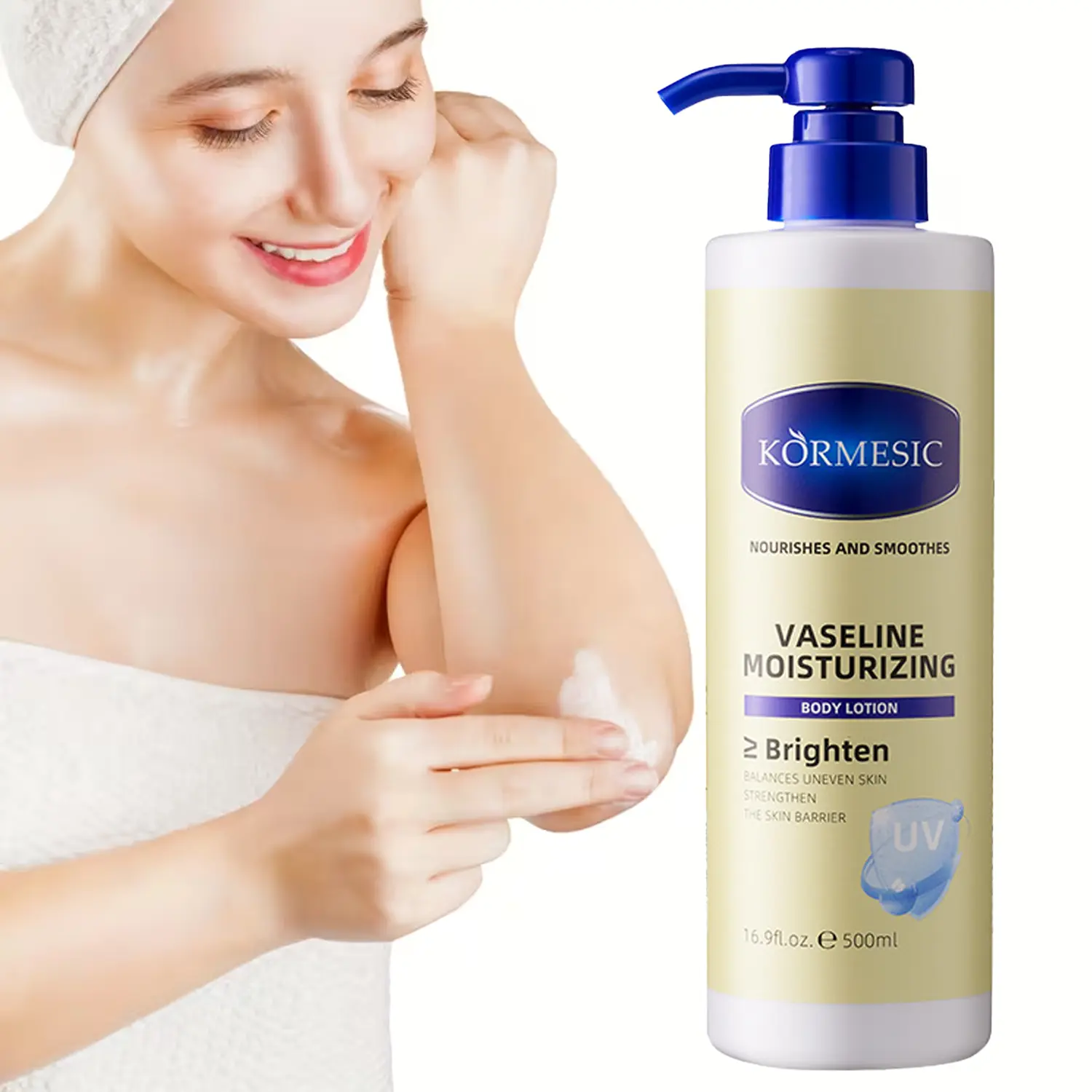 Moisturizing Body Lotion - Non-GreasyComfort Cream with Glycerin, Long-Lasting Hydration,Smooth & Hydrated Skin Feel, Pump Bottle, 500 ml x 2Pack