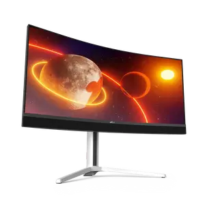 Mobile Pixels 34-inch WQHD Curved Gaming Monitor with HDR Mode & 1,000,000:1 Contrast Ratio for Stunning Visuals