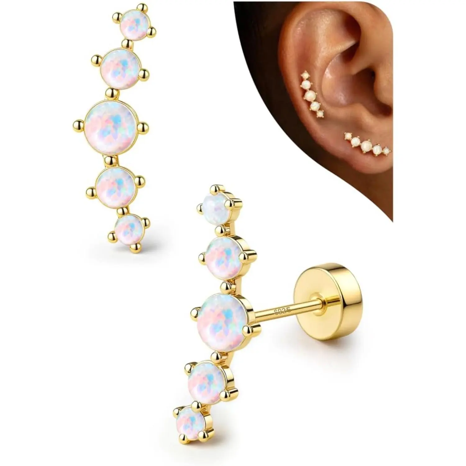 14K Gold Plated-Artificial Opal