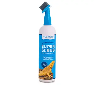 Super Scrub Brush & Organic Cleaner for Reptile Terrariums, Ensures Safe & Easy Cleaning, Deodorizes Terrarium
