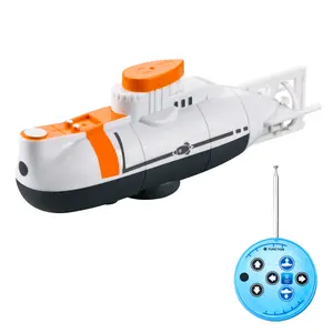 Mini remote-controlled submarine mini model can play in aquariums, realistic design, birthday gift, holiday present, builtin 3.7V 900mAh 3.33Wh lithium battery, remote control does not include 4 AA batteries