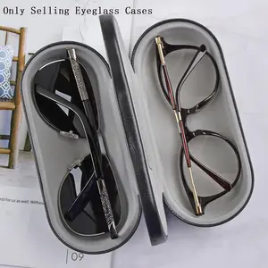PU Synthetic Leather Creative Multi-Functional Double Layer Metal Eyeglasses Case Set, Versatile Reading Glasses Holder for Travel & Daily Use, Portable Sunglasses Organizer