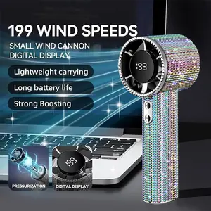 Portable Mini Fan, Lightweight USB Rechargeable Travel Makeup Fan, Cute Design 3-Speed Handheld & Desktop Use, Summer Gift for Women, Portable Turbo Fan