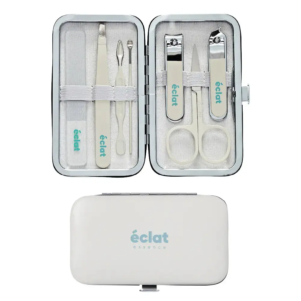 éclat All-in-One Manicure & Pedicure Grooming Kit with Travel Case – Cream (7 / 10 / 18 pcs) éclat All-in-One Manicure & Pedicure Grooming Kit with Travel Case – Cream (7 / 10 / 18 pcs)