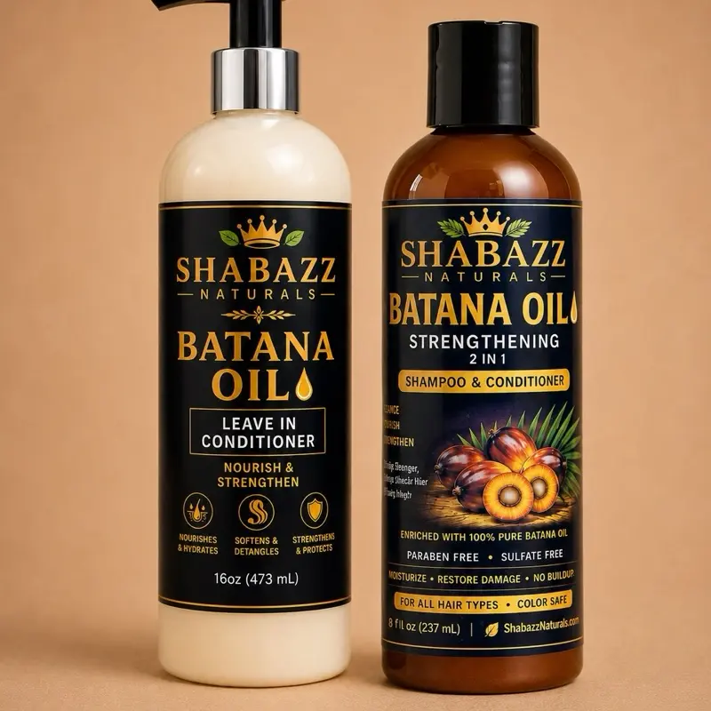 Shabazz Naturals Batana Oil 2&1 Shampoo & Conditioner + Batana Leave in Conditioner *Bundle