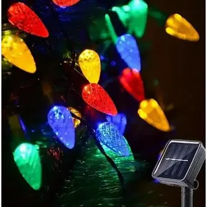 Strawberry String Lights Waterproof Solar Christmas Indoor and Outdoor Decorative String Lights Tree Lights Outdoor Atmosphere LED Gift Lights