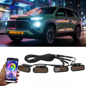 18LED Front Grille Light for Chevrolet Equinox SUV Car Daytime Running Light Wheel Eyebrow Lamp 12V Pickup Offroad Upgrade