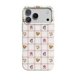 Casely iPhone 17 Pro Case | Meadow Check | Floral Gingham | Compatible with MagSafe | Classic Ultra Thin Design