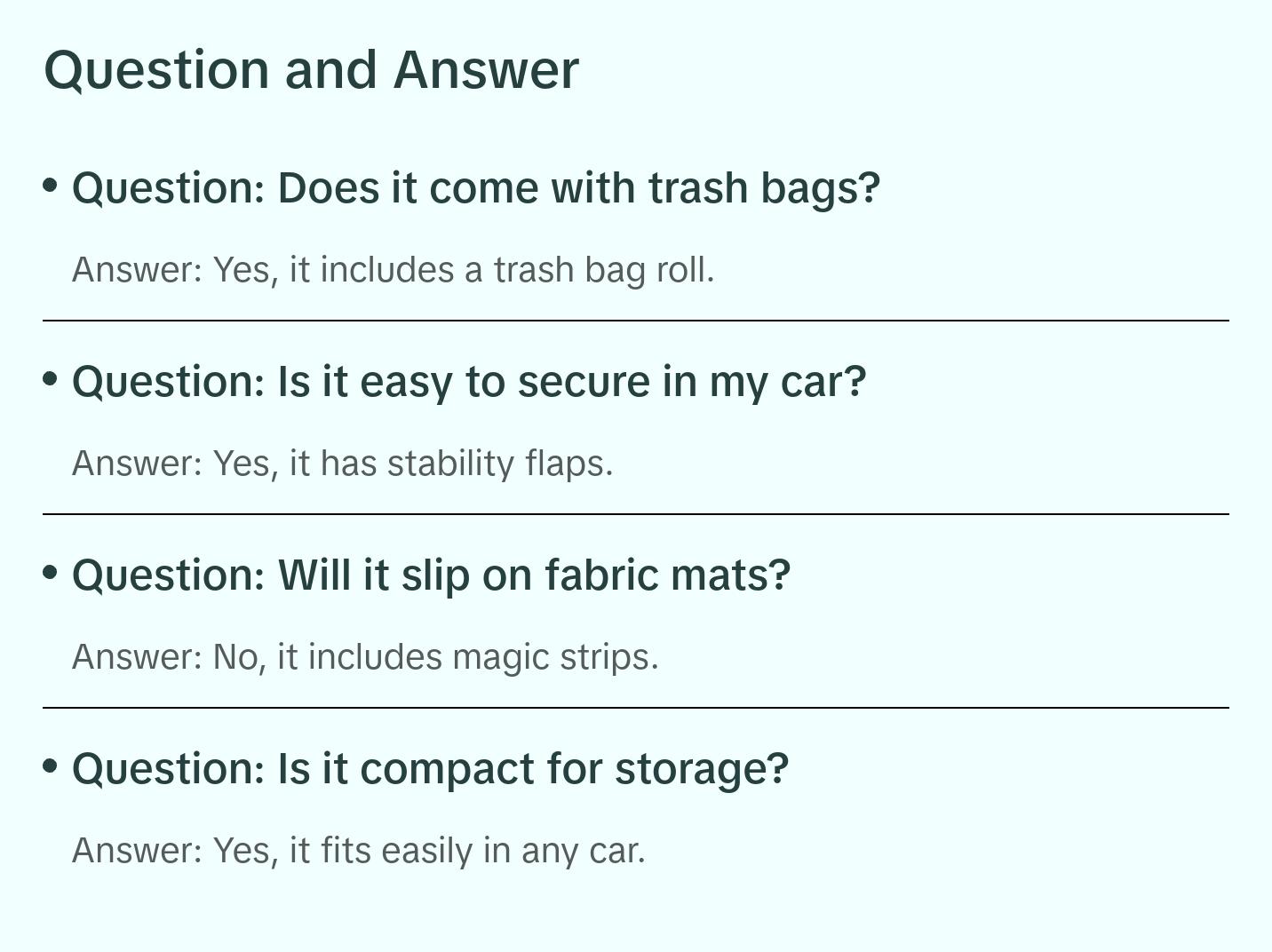 Haussimple Pink Car Trash Can with Stability Flaps Magic Strips & Free Trash Bag Roll Liners Compact Design for Car Organization