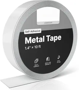 Self-Adhesive Metal Tape | Thin Metal Strips for , Tonies Figures & Shelves | Ferrous Tape (10 ft)