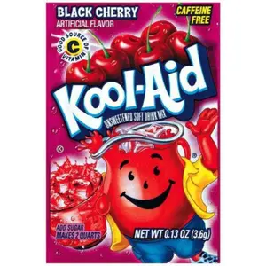 24x Kool-Aid Black Cherry Packets - Flavorful Drink Powder Pack