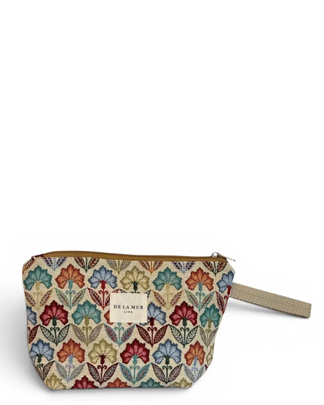 Floral Jacquard Large Makeup Bag – Multicolor (Flora)