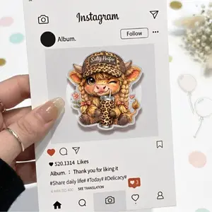 Lovely Salty Heifer Phone Grip Magsafe, Leopard Hat Kindle Grip, Cute Animal Grip Holder, Cartoon Phone Grip, Gift for Girls Boys