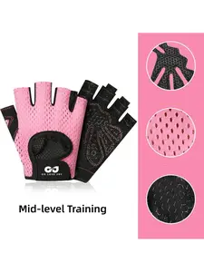 Unisex Fingerless Cycling Gloves, Professional Fitness Anti-Slip Breathable Half Finger Gloves, Summer Fishing Biking, All Seasons