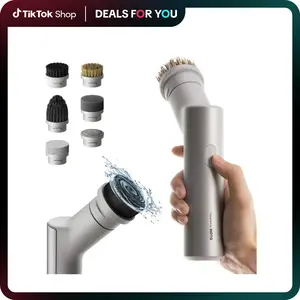 HOTO Electric Spin Scrubber IPX7 Full Body Waterproof Dish Scrubber Brush Cordless Bathroom Cleaning Brush with 9 Brush Heads for Kitchen Sink Bathroom Shower Tile 22 in-lb Torque 4000mAh Battery 110 Minutes Operation