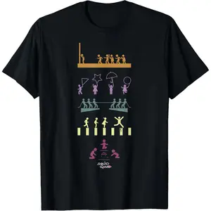 Squid Game Inspired Graphic Tee - Iconic Players & Symbols Design Cotton T-Shirt for Netflix Fans, Pop Culture Enthusiasts & Trendy Streetwear - Comfortable Casual Statement Top