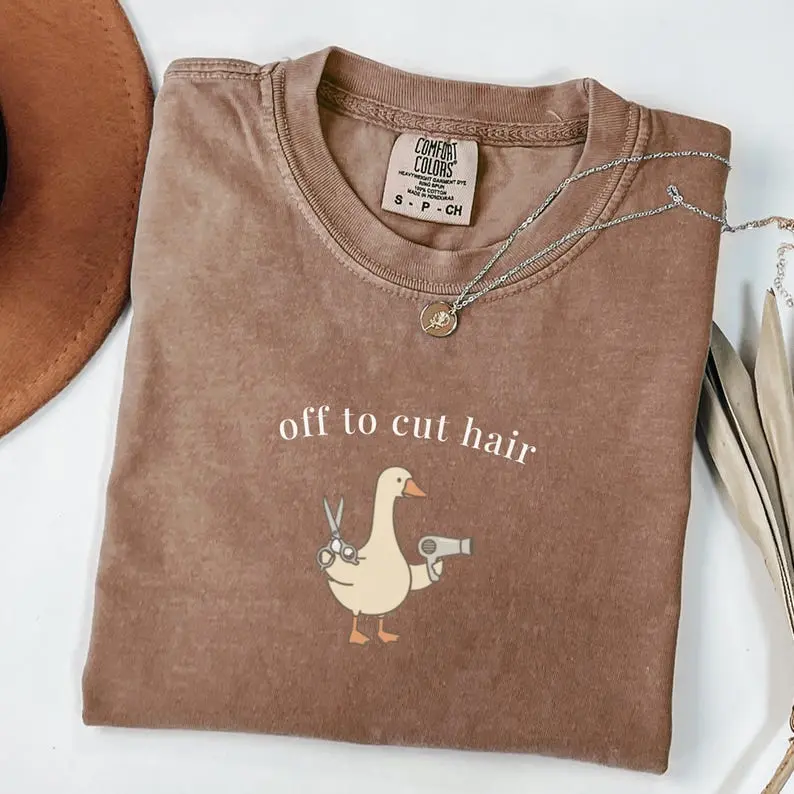 Comfort Colors® Funny Hairstylist Goose Shirt, Hairstylist Shirt, Hair Dresser Gift, Hairstylist Mothers Day Gift, Cute Salon Tee