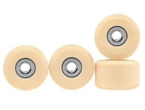 Apex 71D Urethane Fingerboard Wheels, New Street Shape, Ultra Spin Bearings - Coral Reef Colorway - Set of 4